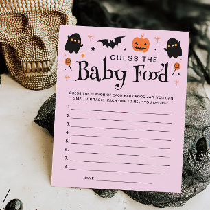 Guess Baby Food Halloween Witchy Baby shower Jeu