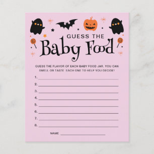 Guess Baby Food Halloween Witchy Baby shower Jeu