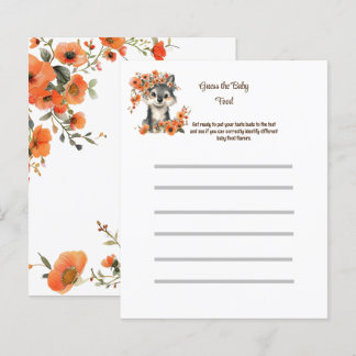 Guess the Baby Food - Jeu de Baby shower