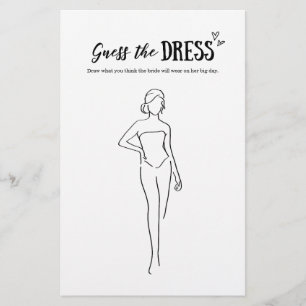 Guess The Dress Game pour Mariage ou Fête des mari