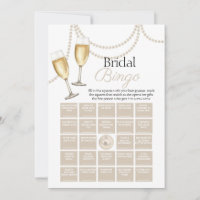 Guest bingo Pearls Prosecco carte de jeu de douche