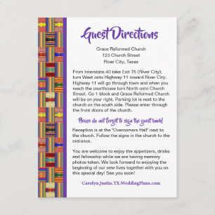 Guest Directions African Kente K45 Carte de boîtie