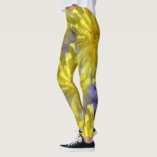 Guêtres modelées par fleur de dahlia leggings