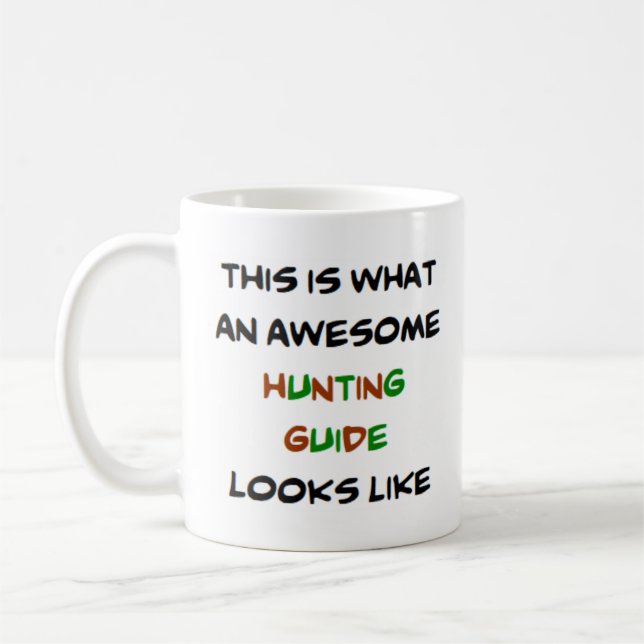 guide de chasse, énorme tasse de café (Gauche)