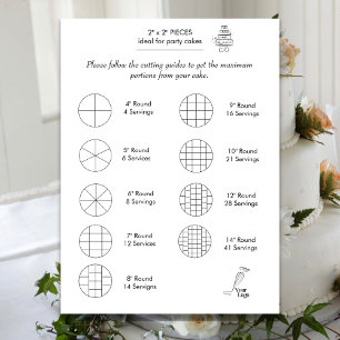 Guide de coupe de gâteau Mariage rond simple