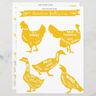 Guide de cuisine : Feuille de coupes de volaille