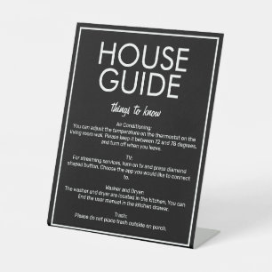 Guide de la maison noire moderne Panneau de la tab