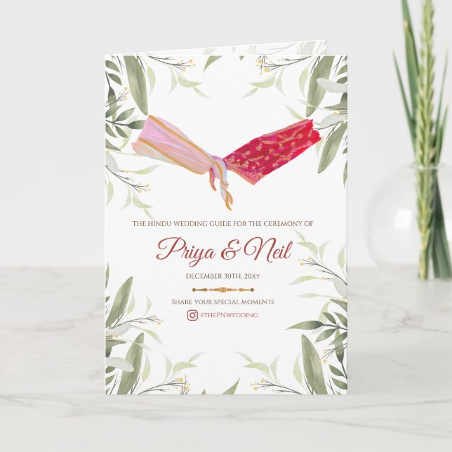 Guide de mariage hindou et programme de mariage in (Devant)