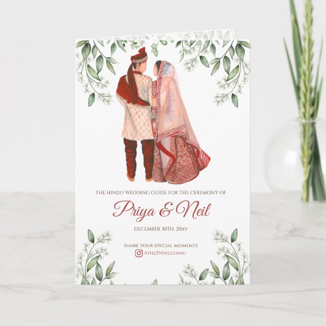 Guide de mariage indien comme programme de mariage (Devant)