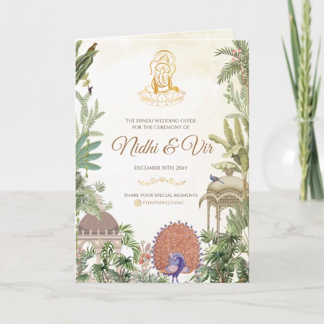 Guide de mariage indien et programme de cérémonie  (Devant)