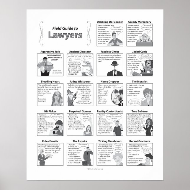 Guide de terrain pour les avocats Poster 16x20 (Devant)