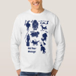 Guide des cristaux de cartons mignons T-shirt grap<br><div class="desc">Découvrez vos Cryptids avec ce tee - shirt graphique à manches longues amusant. Il est prêt à être customisé avec votre propre message court ou un nom. Ce t-shirt à manches longues présente des illustrations de dessins de créatures cryptées en bleu marine. Il y a un Yeti, Wendigo, Jackalope, le...</div>