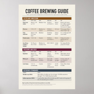 Guide d'infusion de café Poster
