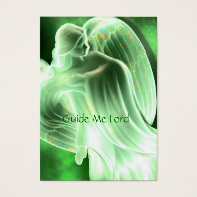 Guide Me Lord - Carte de prière Angel Vert (Devant)