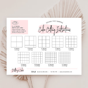 Guides de coupe de gâteau carré 2x2"