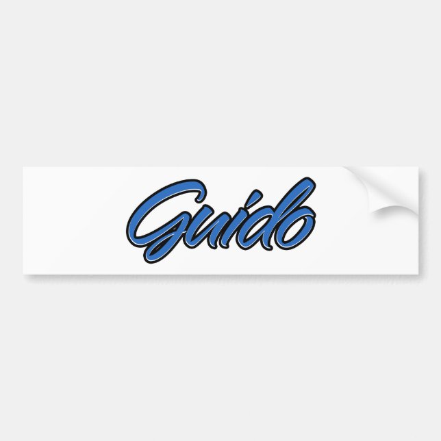Guido Nom bleu Autoaufkleber Sticker (Devant)