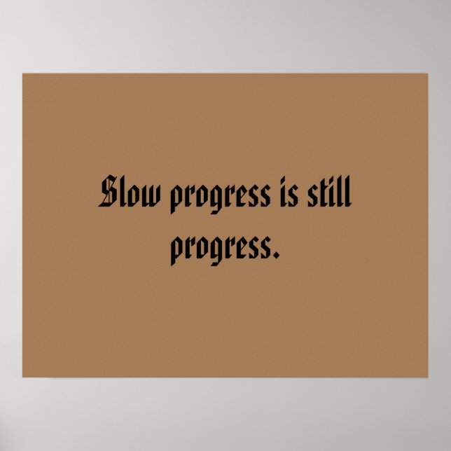 Guillemets Motivation GYM Et Poster Brown léger (Devant)