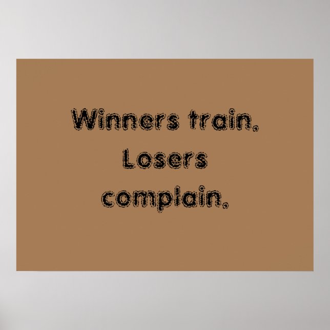 Guillemets Motivation GYM Et Poster Brown léger (Devant)