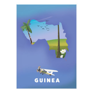 Guinée Afrique du Sud Photographie de l'affiche de