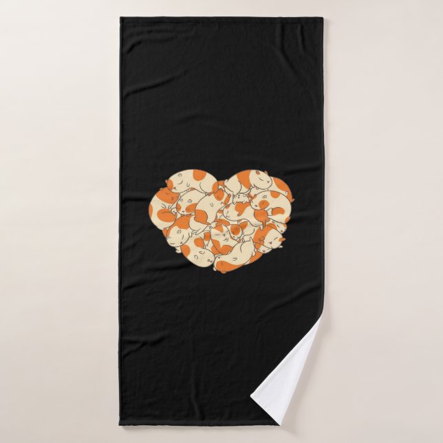 Guinée Coeur de porc | Bébé mignon guinéen cochon (Serviette de bain)