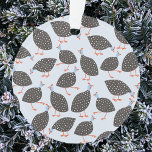 Guinée Fowl<br><div class="desc">Une bande de petites poules guinéennes mignonnes qui défilent dans ce motif bleu amusant pour vous faire sourire. Art original de Nic Squirrell.</div>