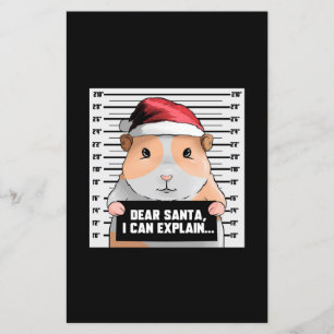 Guinée Pig Christmas Cavy Cher Père Noël Je peux e