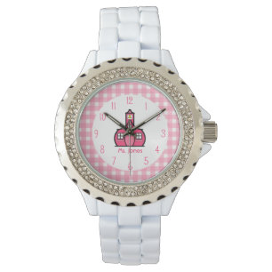Guingan et montre rose de professeur d'école