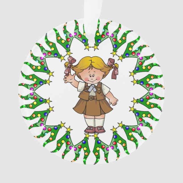 Guirlande d'arbre de cheveux blonds de "brownie" (devant)