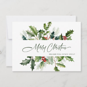 Guirlande de Noël aquarelle Carte de vœux professi
