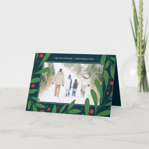 Guirlande de Noël Blue Mistletoe   Carte de vœux p