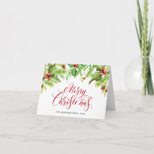 Guirlande de Noël festive houx gui carte de vœux H