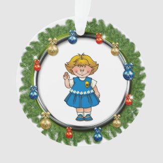 Guirlande de pin de cheveux blonds de marguerite