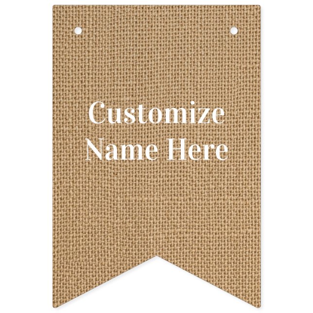 Guirlande de toile de jute personnalisable Drapeau (Premier drapeau)