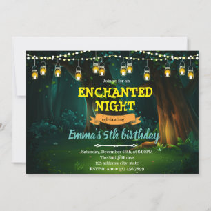 Guirlande lumineuse invitation nuit enchantée