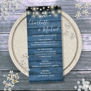 Guirlande Lumineuse Menu de Mariage Bois Rustique 