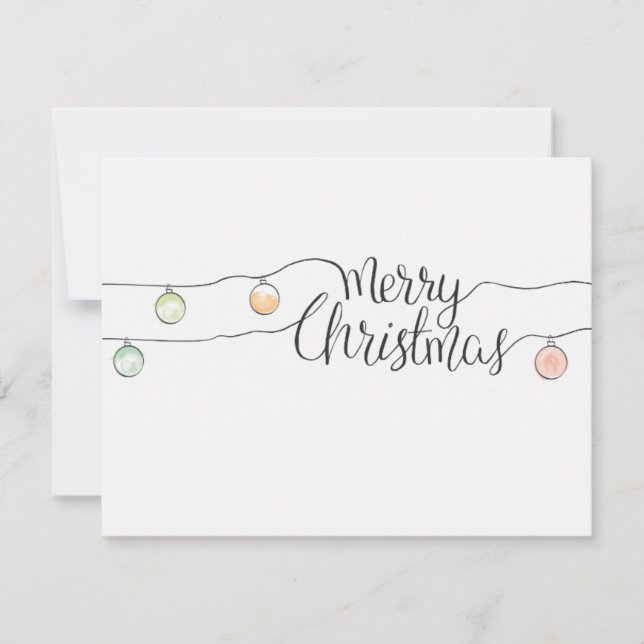 Guirlande lumineuse minimale de Noël avec calligra (Devant)