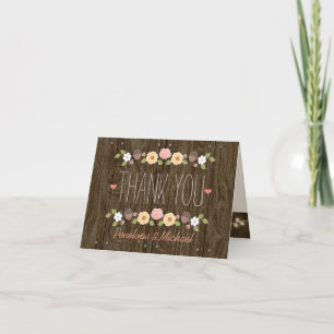 Guirlande lumineuse rose automnal rustique Merci