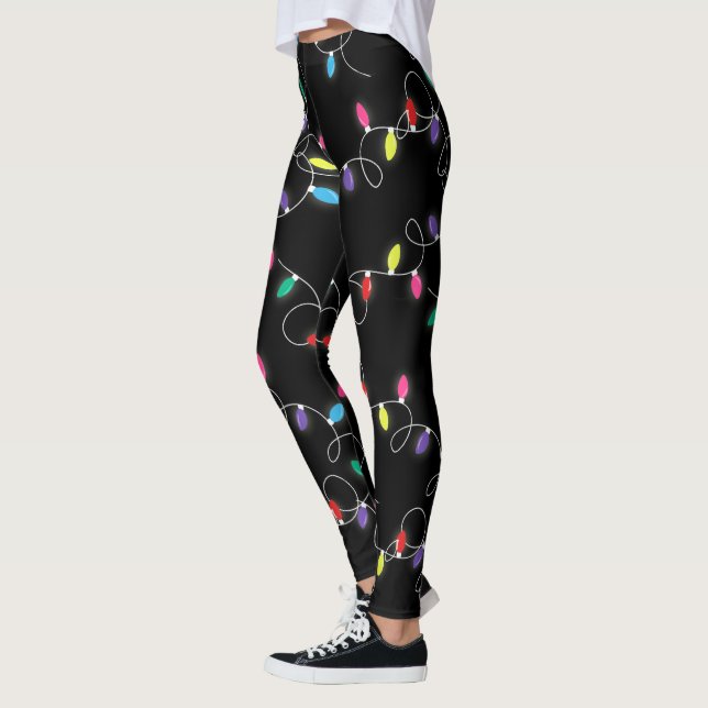 guirlandes de fêtes sur leggings imprimés partout (Gauche)