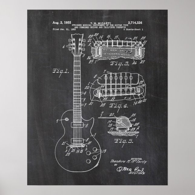 Guitar Patent Poster (Devant)