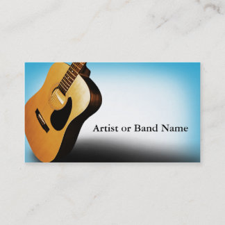 Guitare acoustique Bleu Artiste Cartes de visite