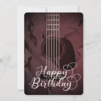 Guitare acoustique Bonne carte d'appartement d'ann