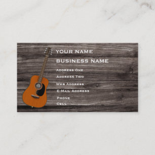 Guitare acoustique - Carte de visite de musique