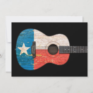 Guitare acoustique du Texas vieilli et porté, noir