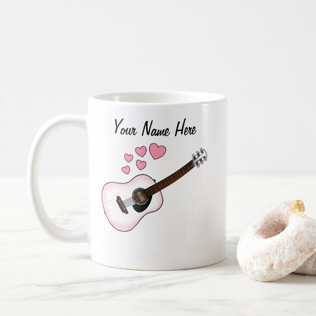 Guitare acoustique Personnalisé Mariage Mug Guitar (Avec donut)