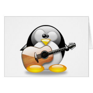Guitare acoustique Tux (Linux Tux)
