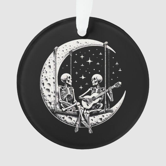 Guitare de lune de couple de squelettes (devant)