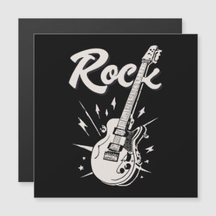 Guitare électrique avec mot rock