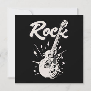 Guitare électrique avec mot rock