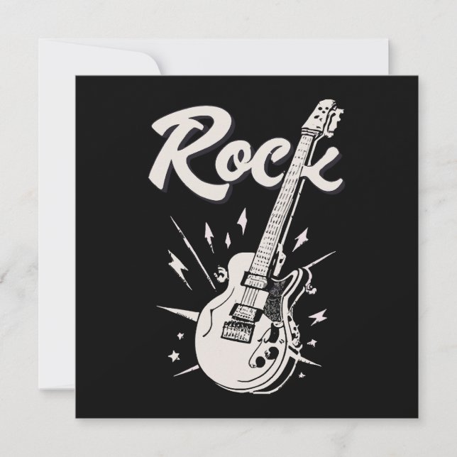 Guitare électrique avec mot rock (Devant)