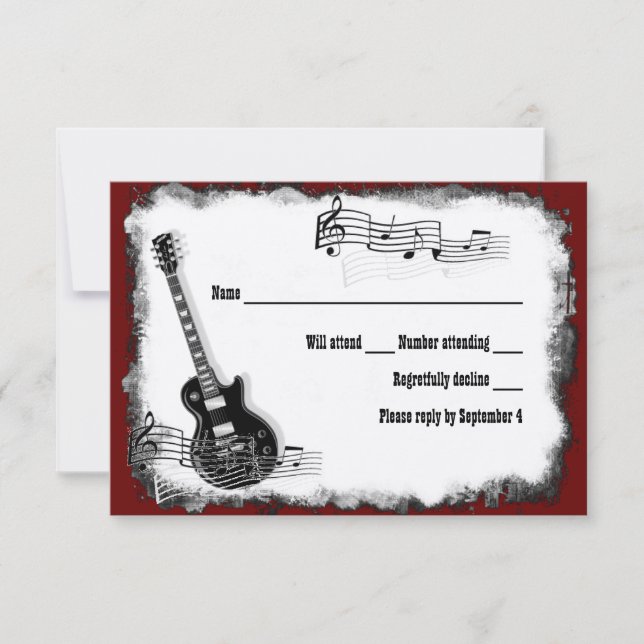 Guitare électrique Black Red Music RSVP (Devant)